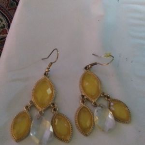 Vintage Yellow pretty Earrings